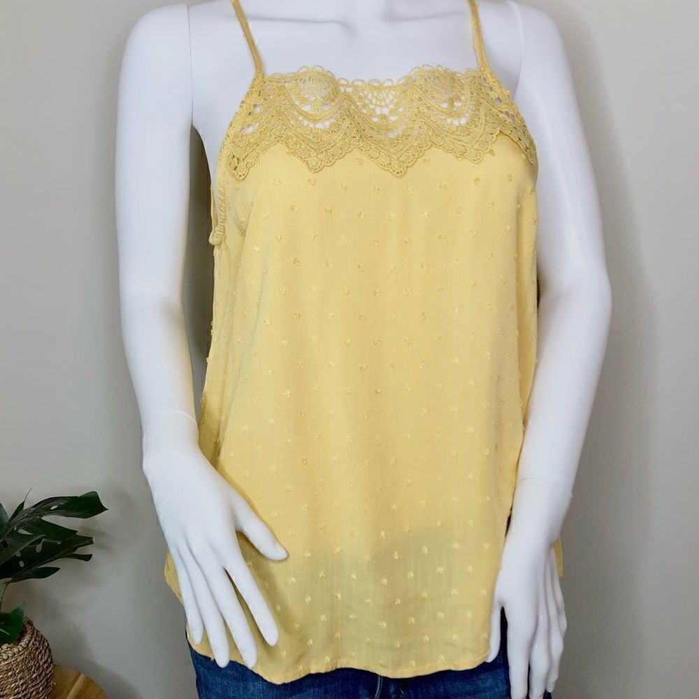Blu Pepper Swiss Dot Tank Top Small